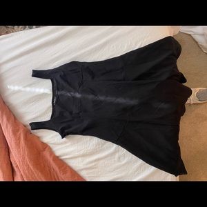 shein black skater dress